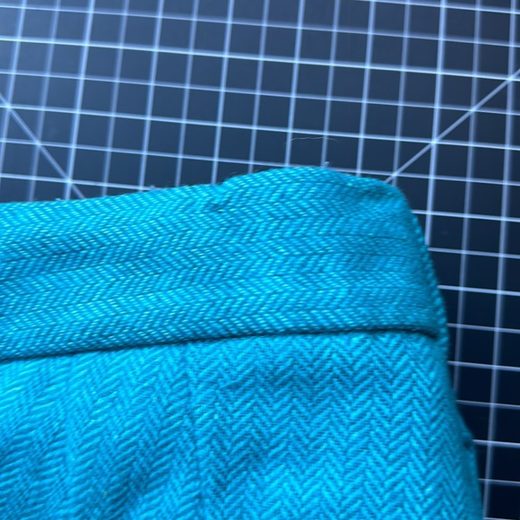 J. Crew Factory Aqua Herringbone City Fit Skimmer Pants 4 Small - Picture 5 of 6